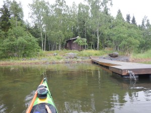 Aamun lähtönäkymä saunanterassista