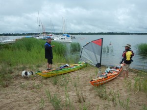 Evert ja Lily-koira oli saattamassa meitä matkaan.