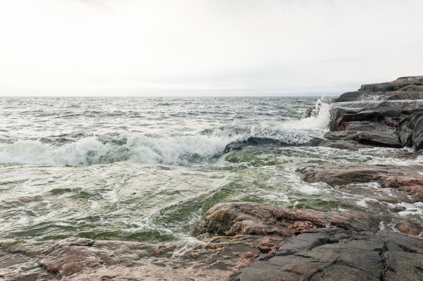 Myötätuuli nosti aaltoja paluu matkalle (kuva Matti Kautonen)